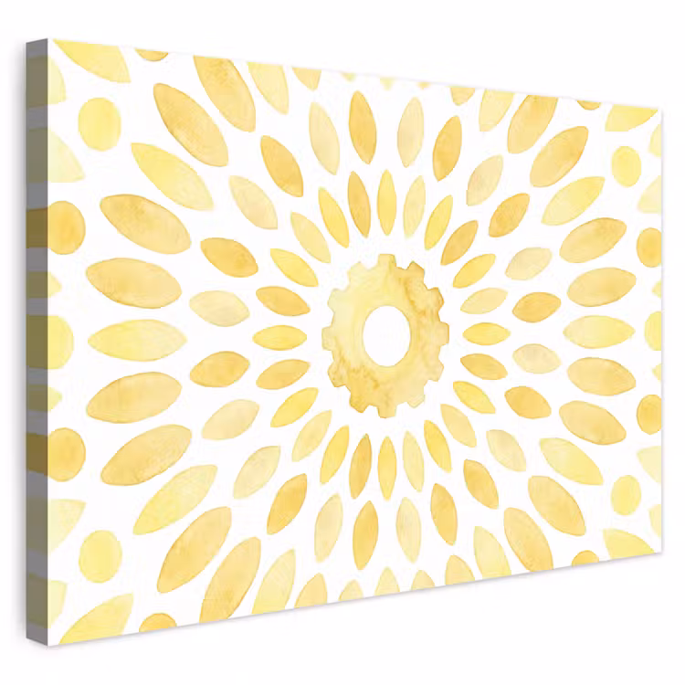Buiten canvas - Abstract - Geometrisch - Stralend - Geel — 1