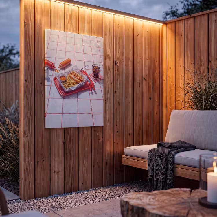 Buiten canvas - Eten - Hotdog - Fastfood - Modern - Rood — 4