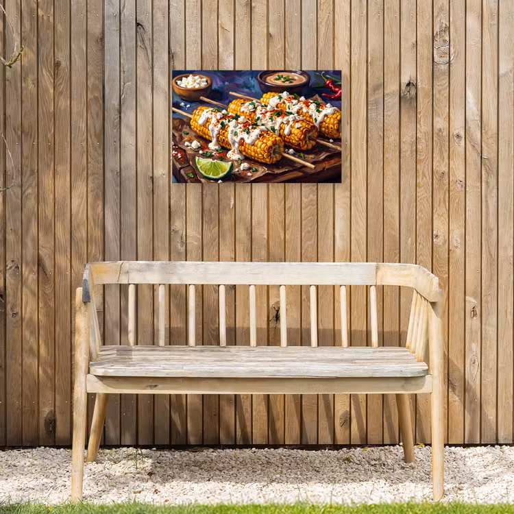 Buiten canvas - Eten - Maïs - Saus - Geschilderd - Geel — 3