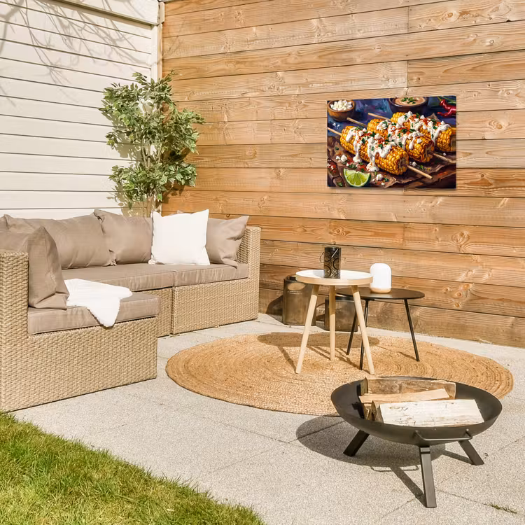 Buiten canvas - Eten - Maïs - Saus - Geschilderd - Geel — 5