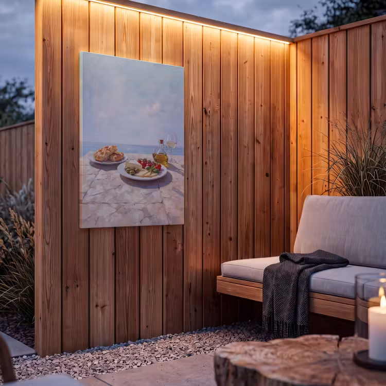 Buiten canvas - Eten - Middellandse Zee - Natuur - Geschilderd — 4