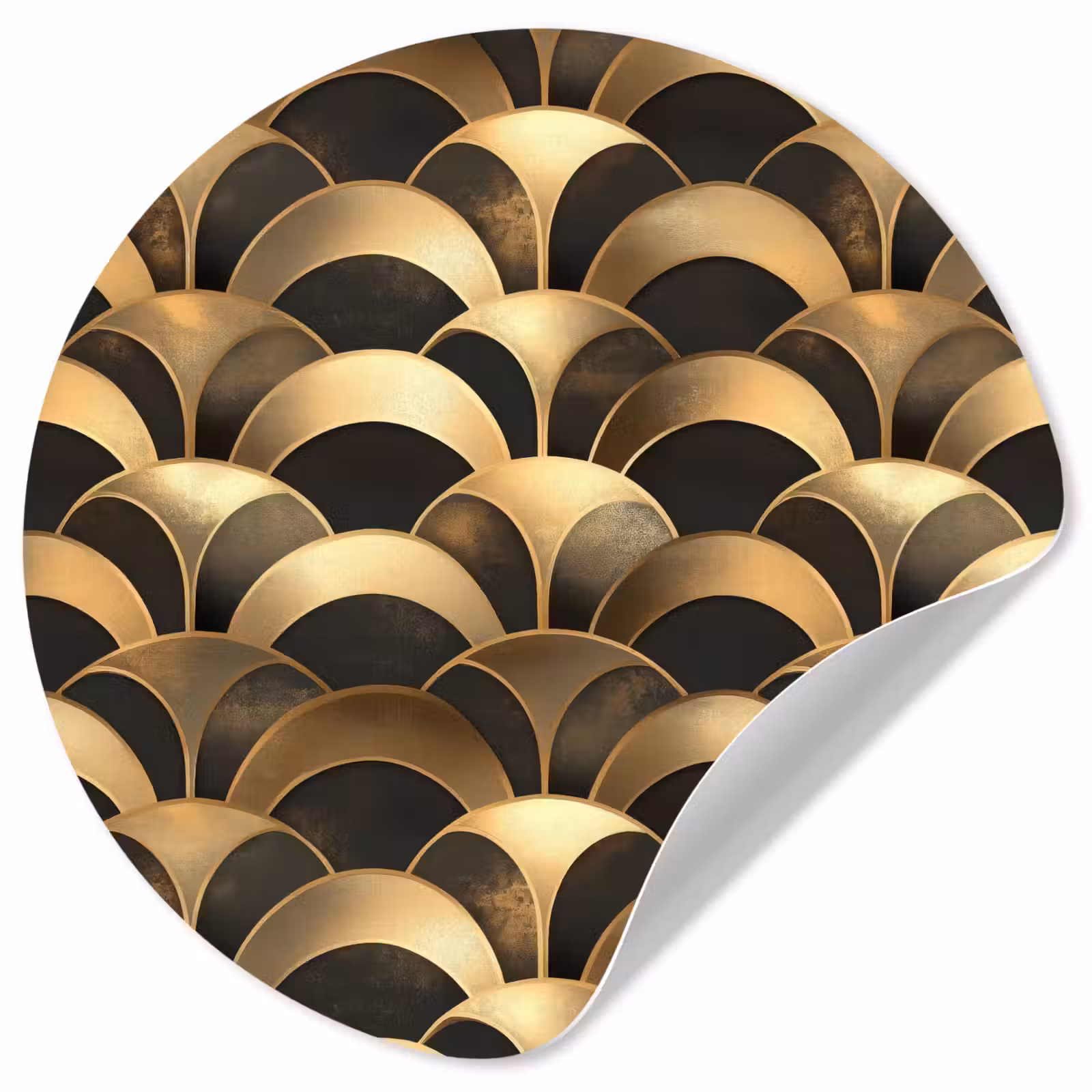Behangcirkel - Schubben - Structuur - Goud — 1
