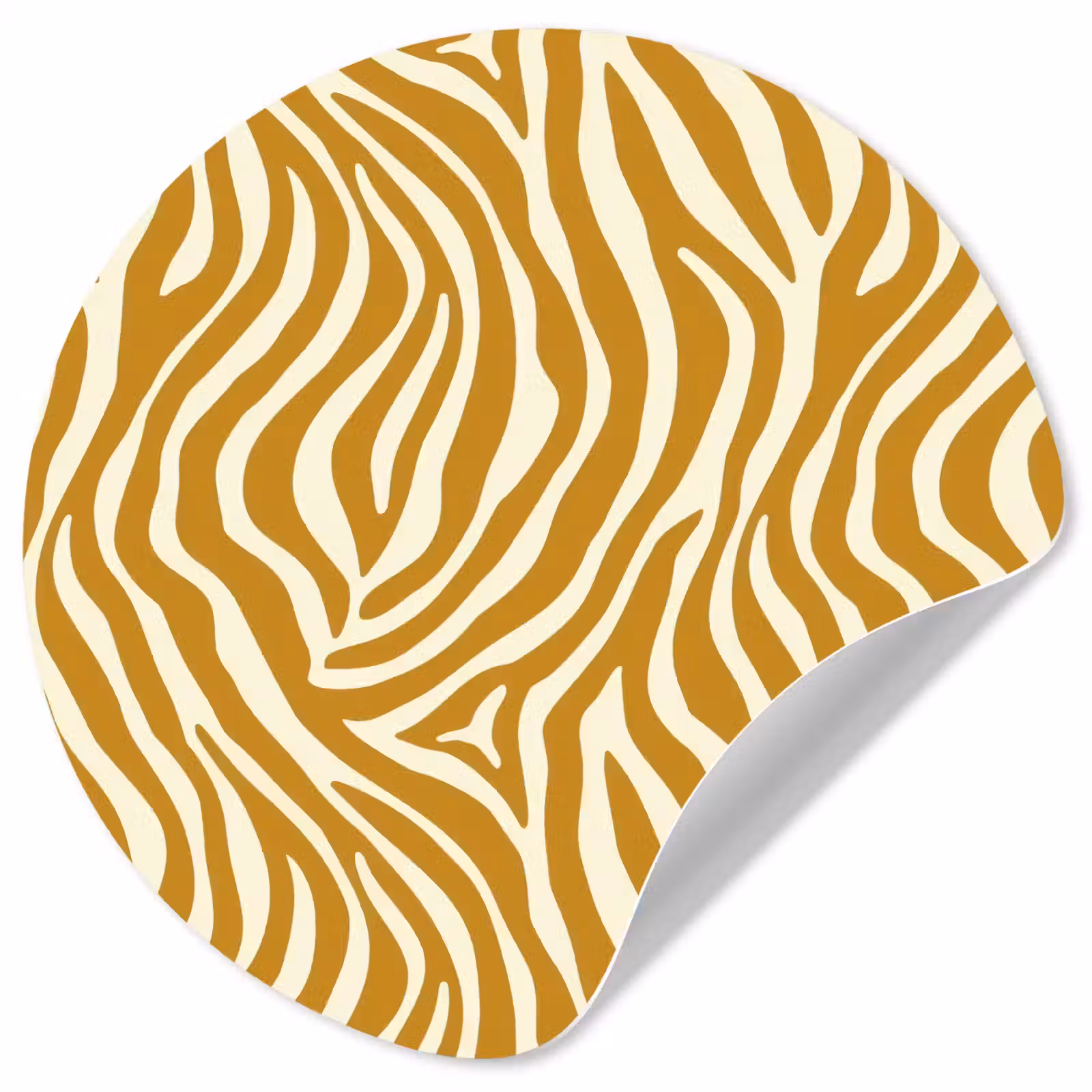 Behangcirkel - Zebra - Klassiek - Oker - Geel — 1