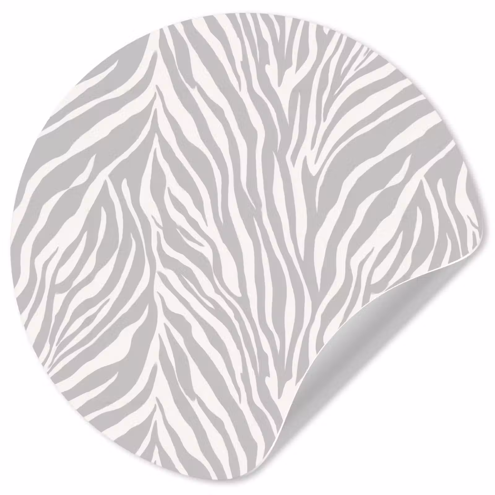 Behangcirkel - Zebra - Motief - Grijs — 1