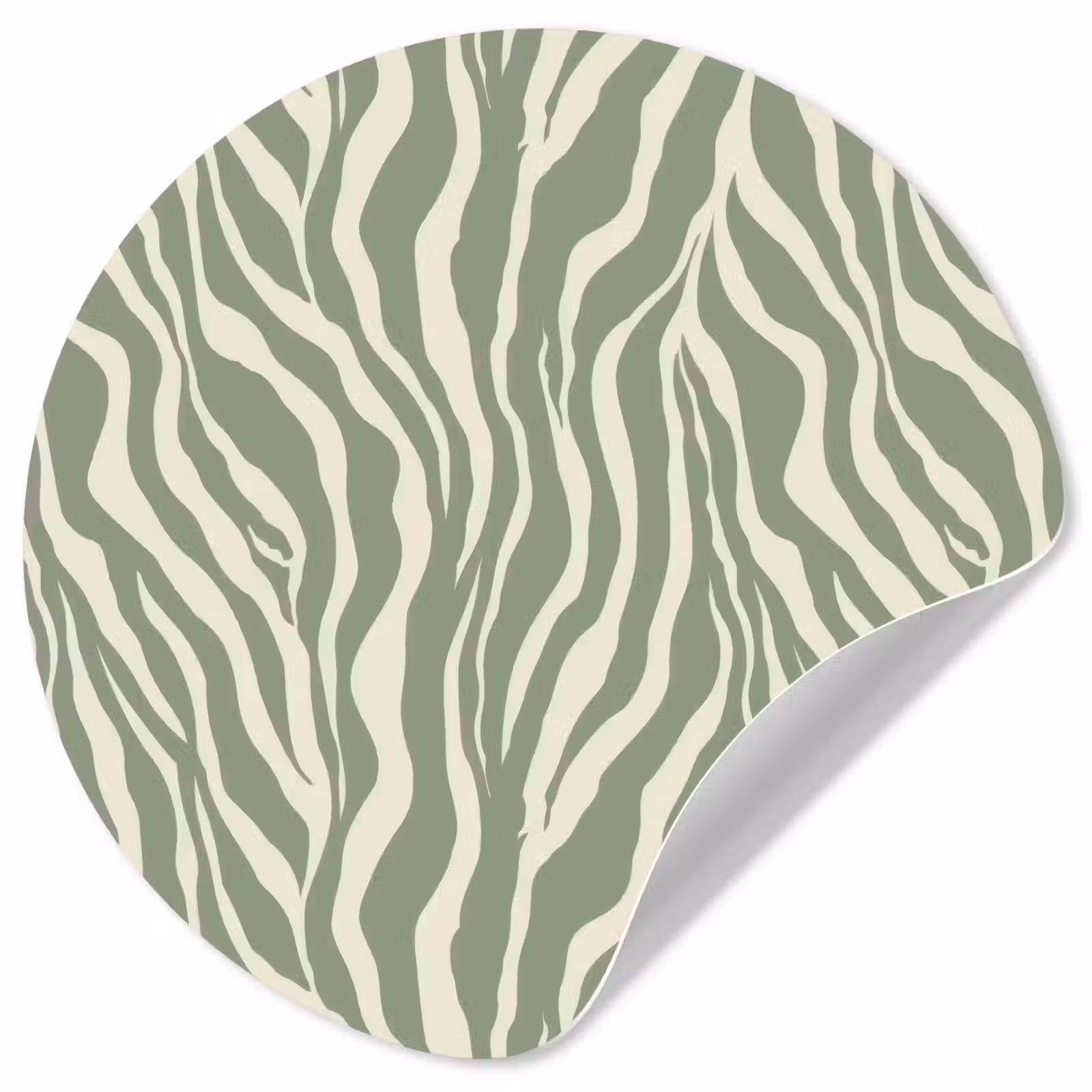 Behangcirkel - Zebra - Motief - Groen — 1