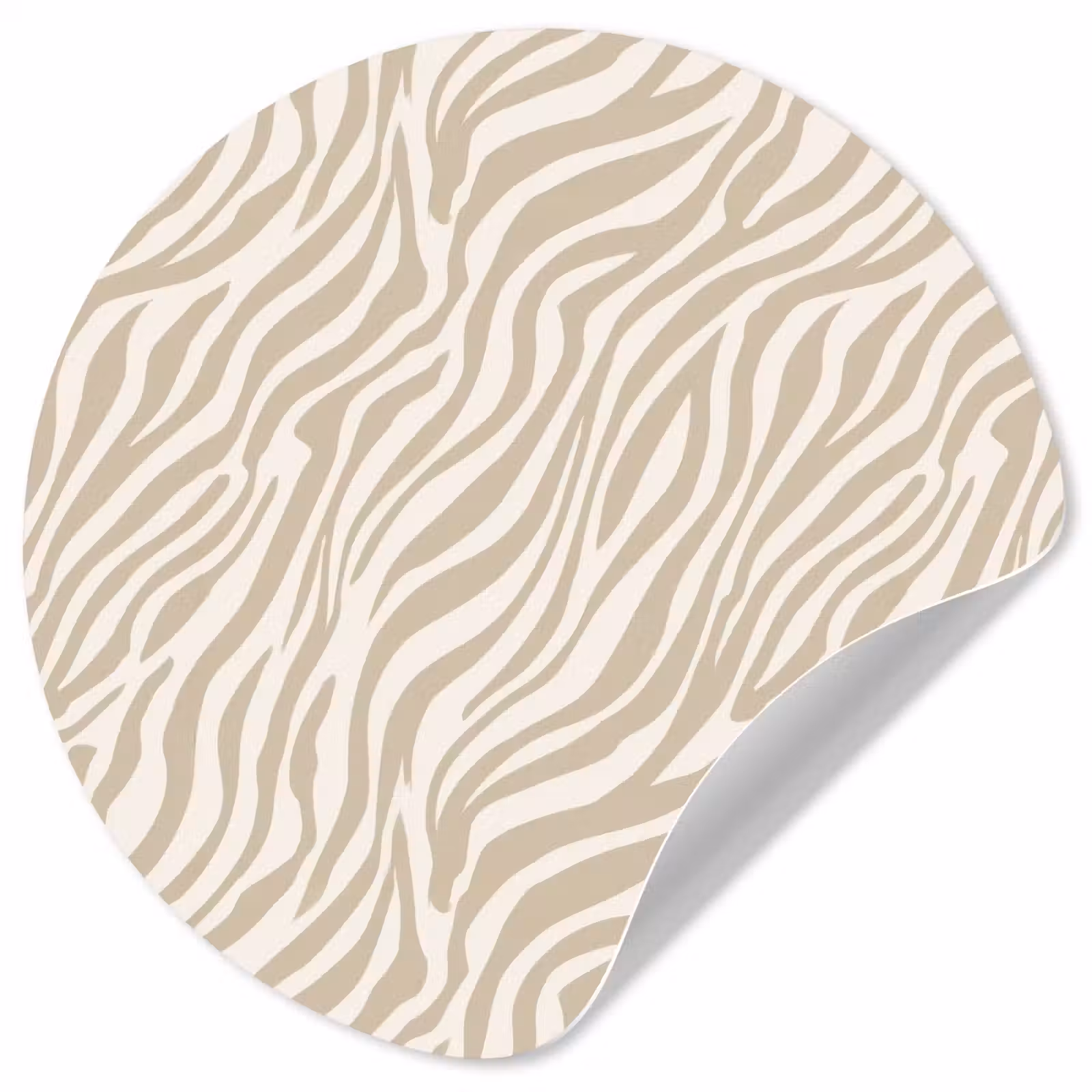 Behangcirkel - Zebra - Patroon - Beige — 1
