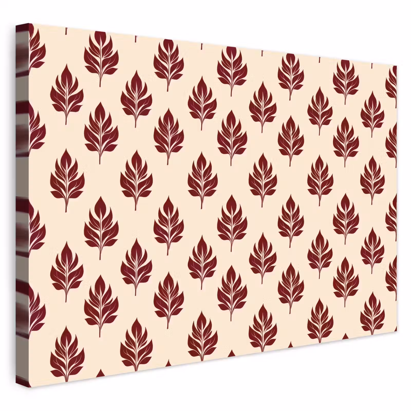 Buiten canvas - Botanisch - Patroon - Bordeaux — 1