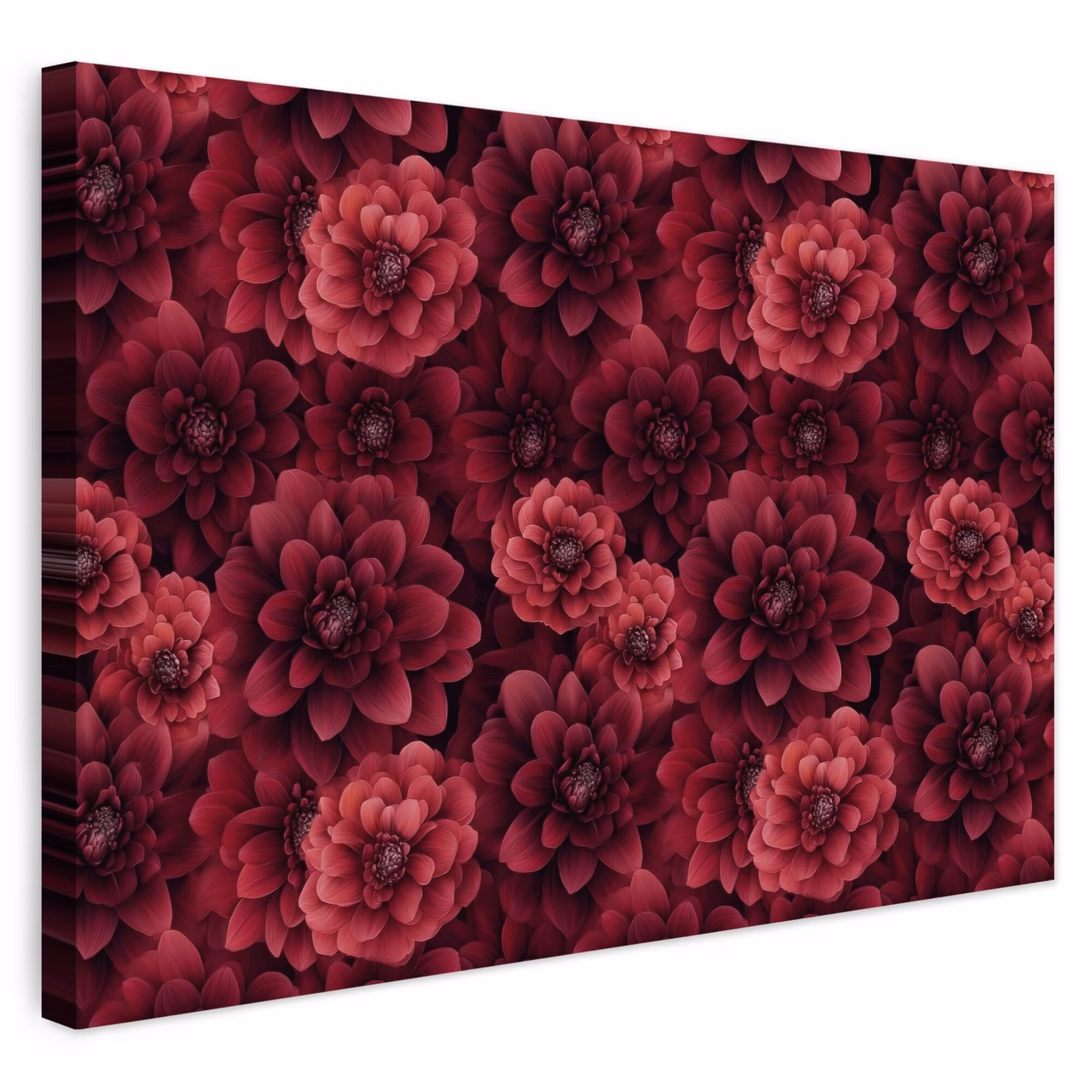 Buiten canvas - Dahlias - Bloemen - Rood — 1