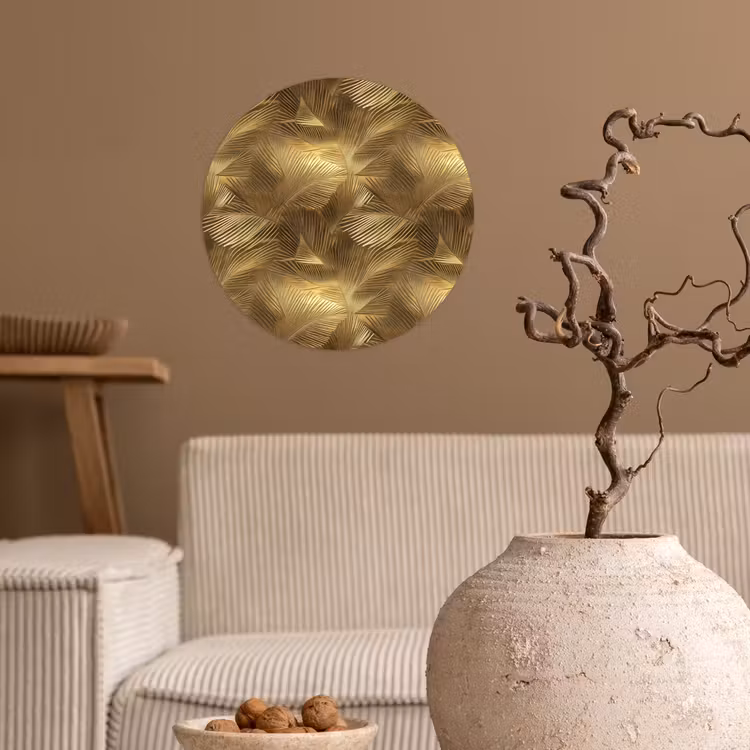 Behangcirkel - Palm - Waaier - Goud — 2