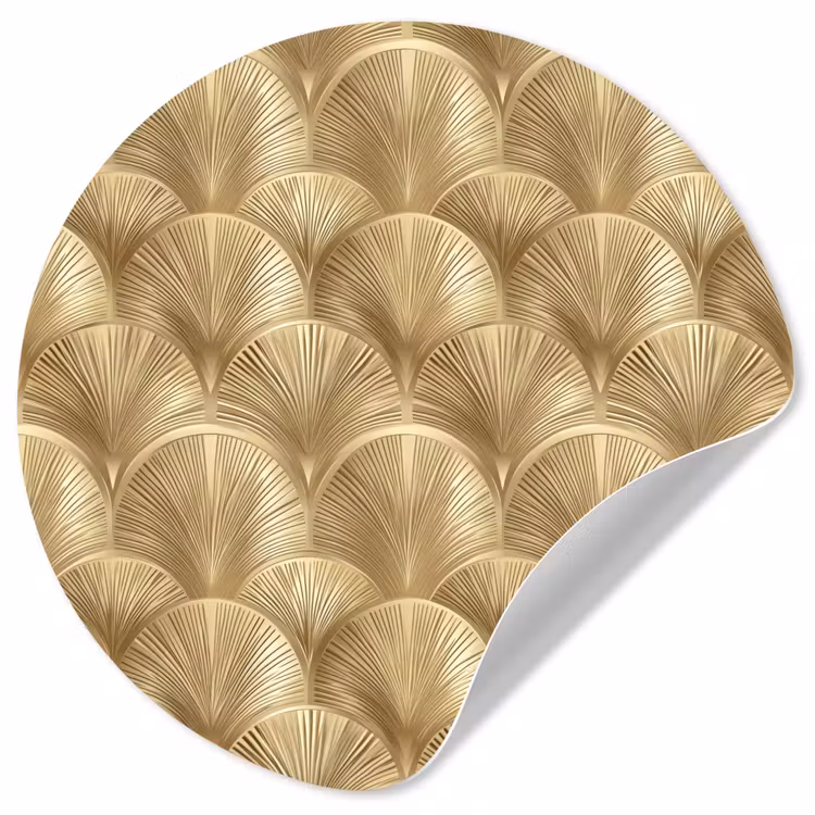 Behangcirkel - Patroon - Waaier - Goud — 1