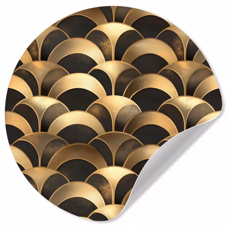 Behangcirkel - Schubben - Structuur - Goud — 1