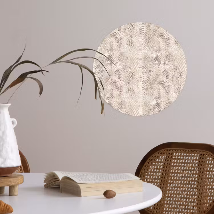 Behangcirkel - Slang - Patroon - Beige — 4