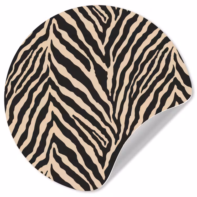 Behangcirkel - Zebra - Klassiek - Zwart — 1