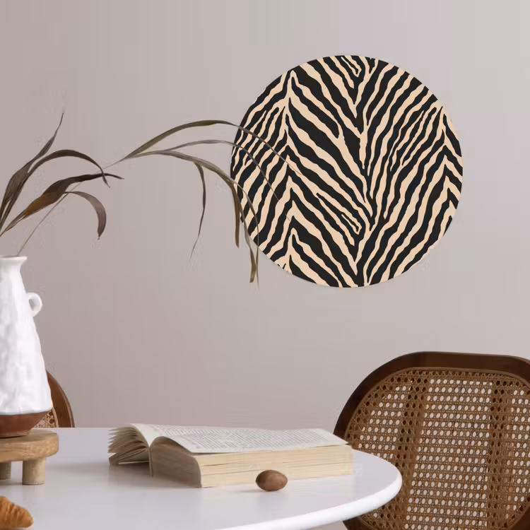 Behangcirkel - Zebra - Klassiek - Zwart — 4