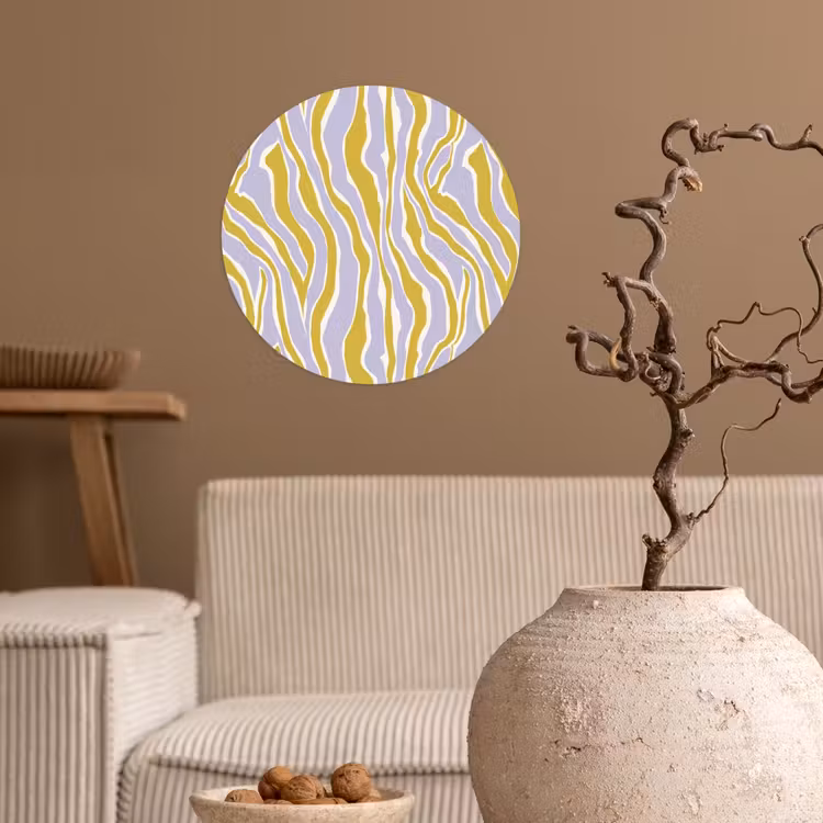 Behangcirkel - Zebra - Modern - Meerkleurig — 2