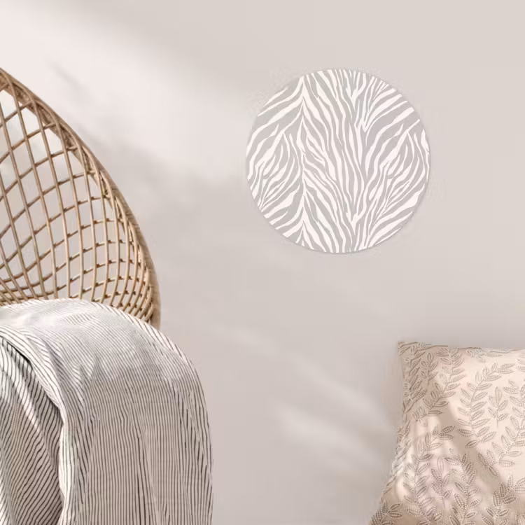 Behangcirkel - Zebra - Motief - Grijs — 5