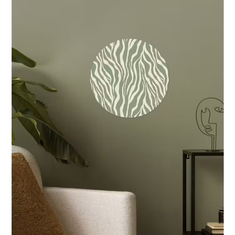 Behangcirkel - Zebra - Motief - Groen — 3