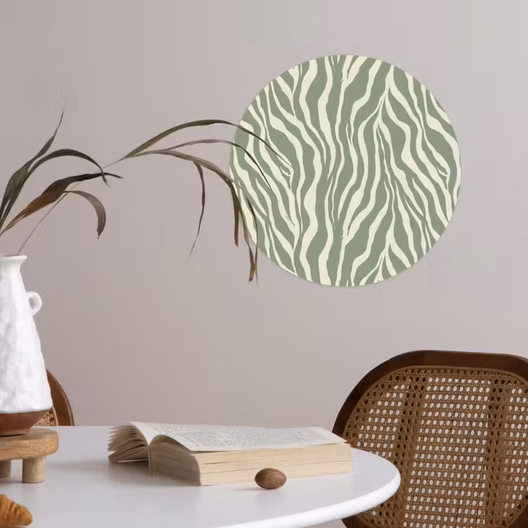 Behangcirkel - Zebra - Motief - Groen — 4