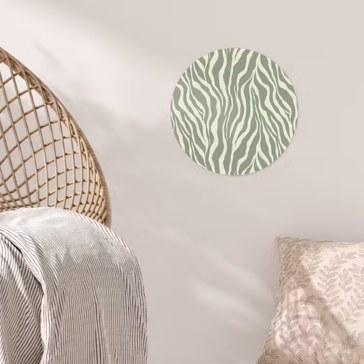 Behangcirkel - Zebra - Motief - Groen — 5