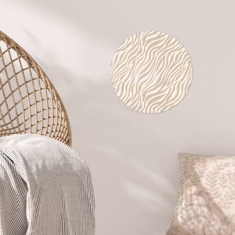 Behangcirkel - Zebra - Patroon - Beige — 5