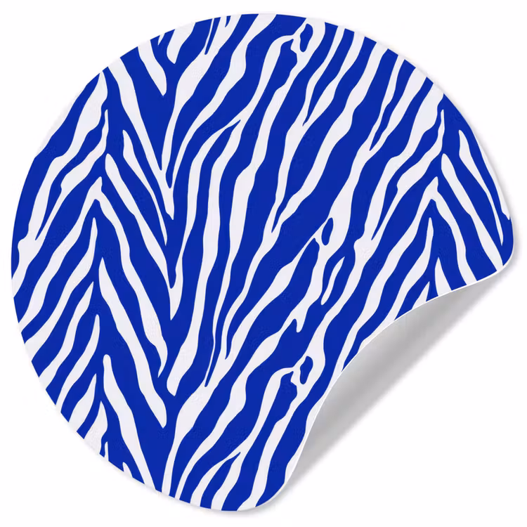Behangcirkel - Zebra - Patroon - Kobalt - Blauw — 1