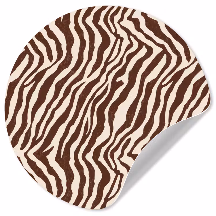 Behangcirkel - Zebra - Patroon - Zwart - Wit — 1