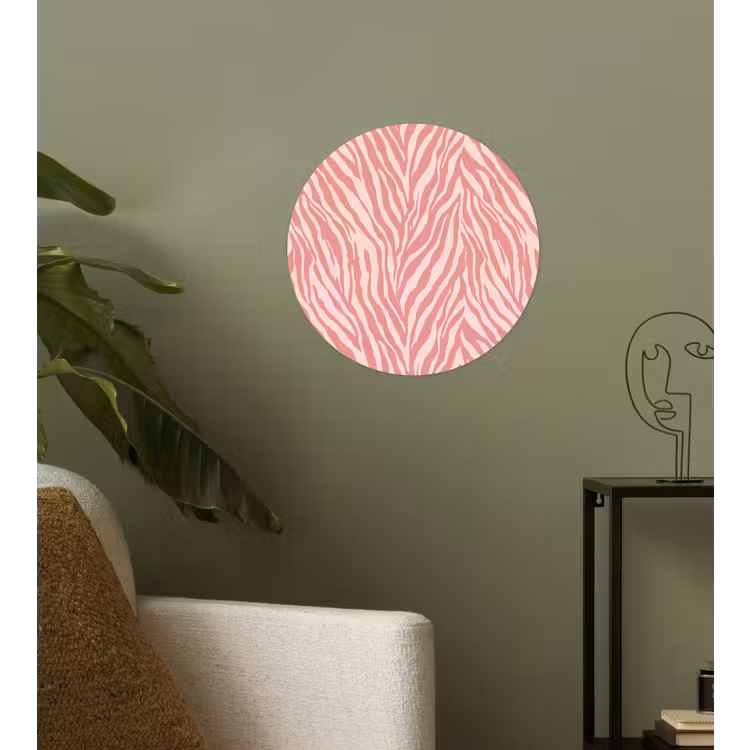 Behangcirkel - Zebra - Print - Roze — 3