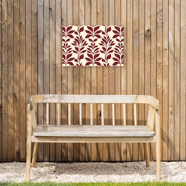 Buiten canvas - Abstract - Bladeren - Burgundy — 3