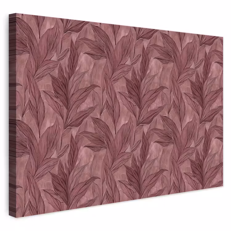 Buiten canvas - Bladeren - Patroon - Paars — 1