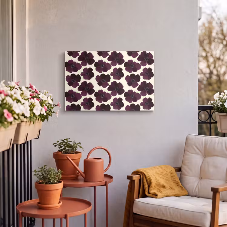 Buiten canvas - Bloemen - Aquarel - Paars — 4