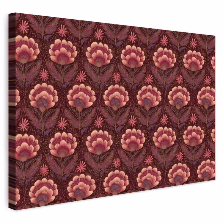 Buiten canvas - Bloemen - Waaier - Paars — 1