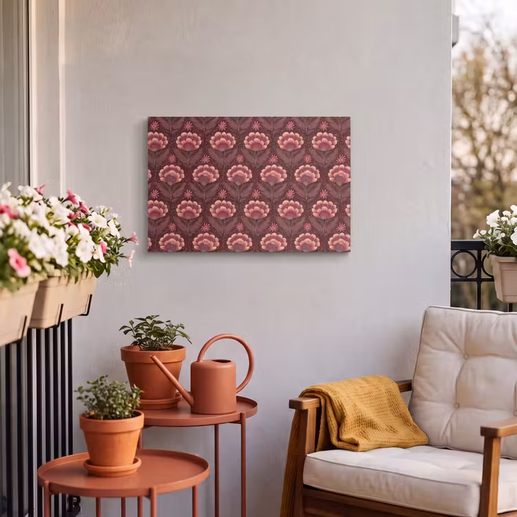 Buiten canvas - Bloemen - Waaier - Paars — 4