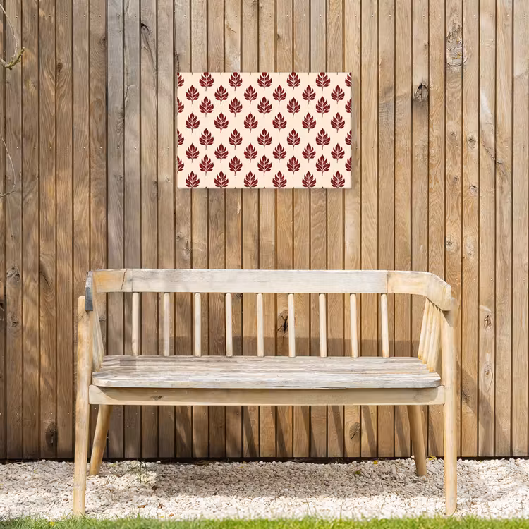 Buiten canvas - Botanisch - Patroon - Bordeaux — 3