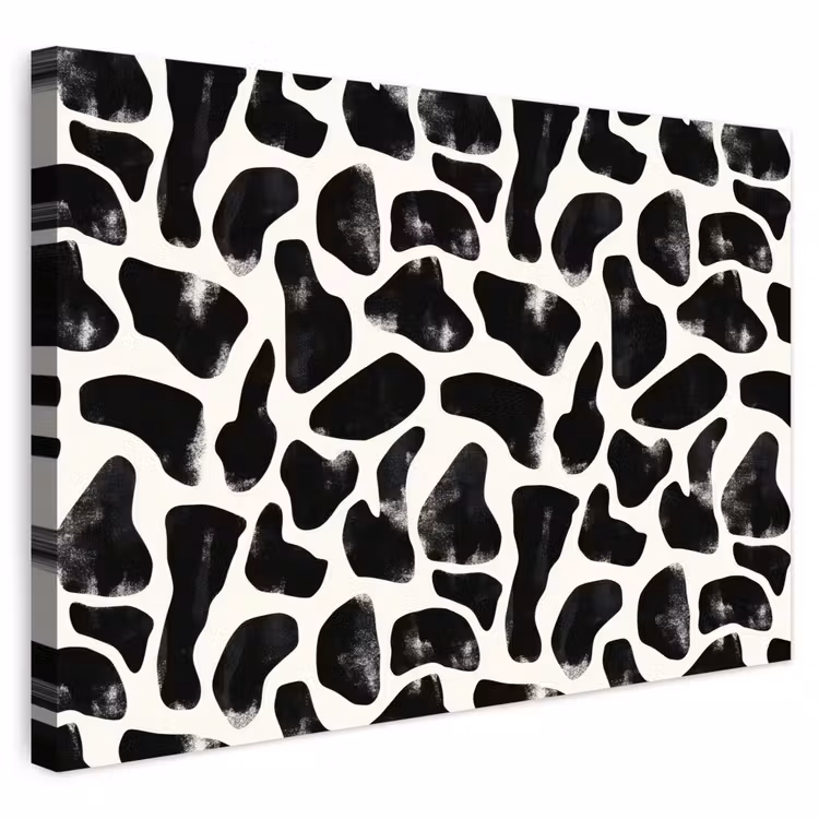 Buiten canvas - Dierenpatroon - Vlekken - Zwart - Wit — 1