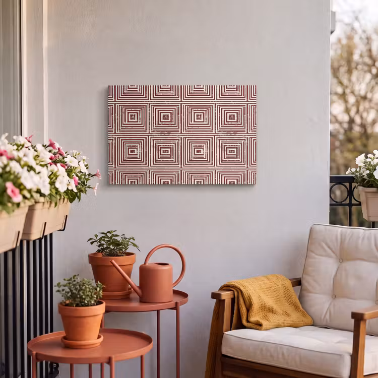 Buiten canvas - Geometrisch - Patroon - Rood — 4
