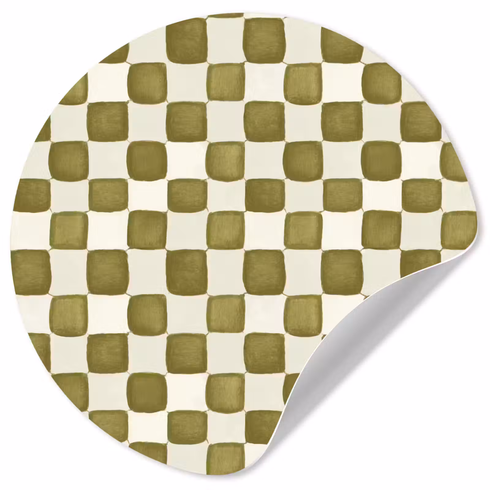 Behangcirkel - Schaak - Patroon - Groen — 1