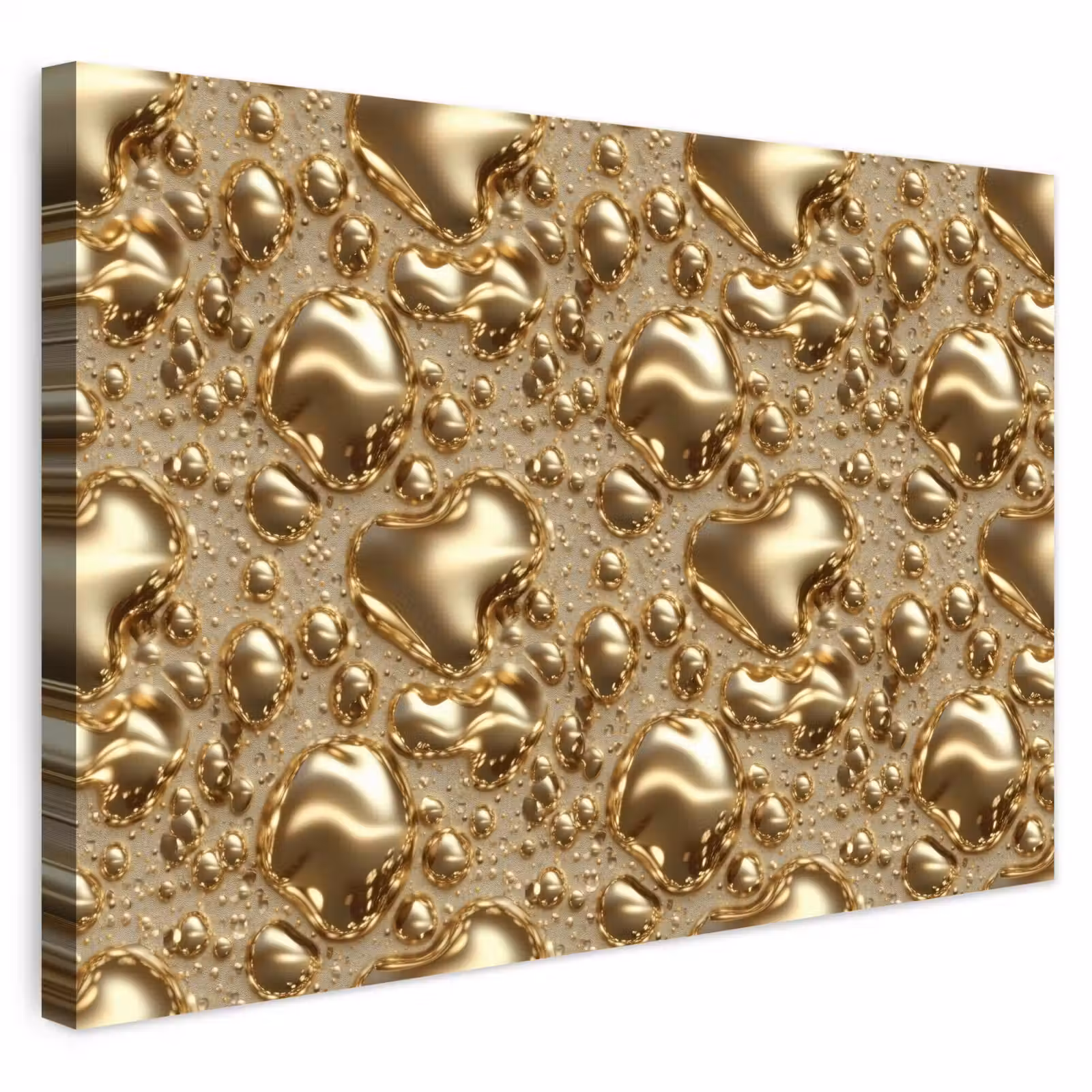Buiten canvas - Druppels - Organisch - Goud — 1