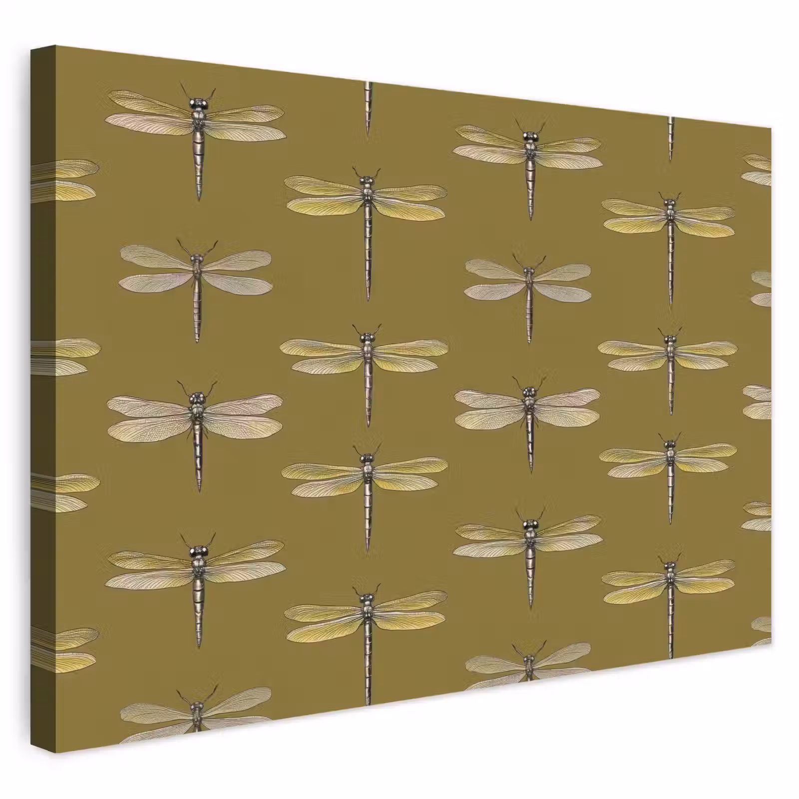 Buiten canvas - Libellen - Patroon - Groen — 1