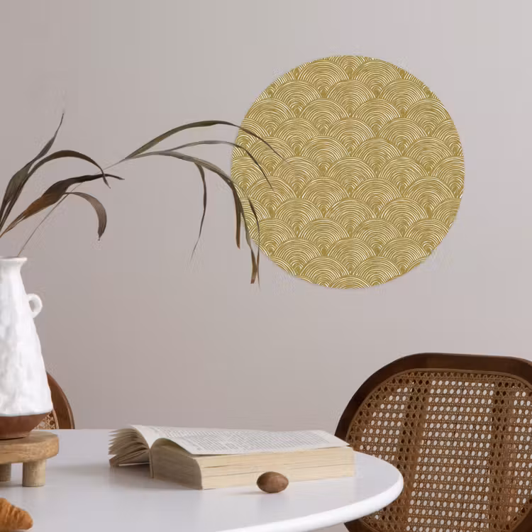 Behangcirkel - Waaier - Geometrisch - Groen — 4