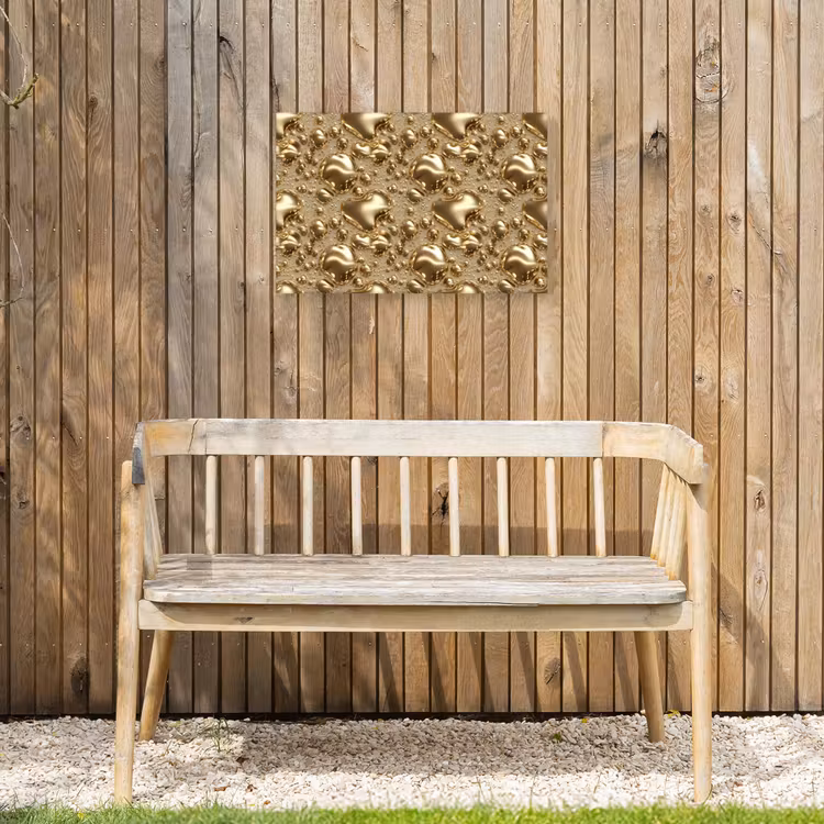 Buiten canvas - Druppels - Organisch - Goud — 3