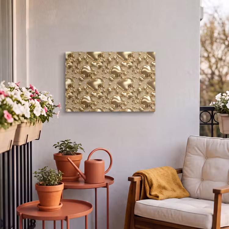 Buiten canvas - Druppels - Organisch - Goud — 4