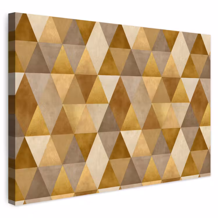 Buiten canvas - Geometrisch - Driehoek - Goud — 1