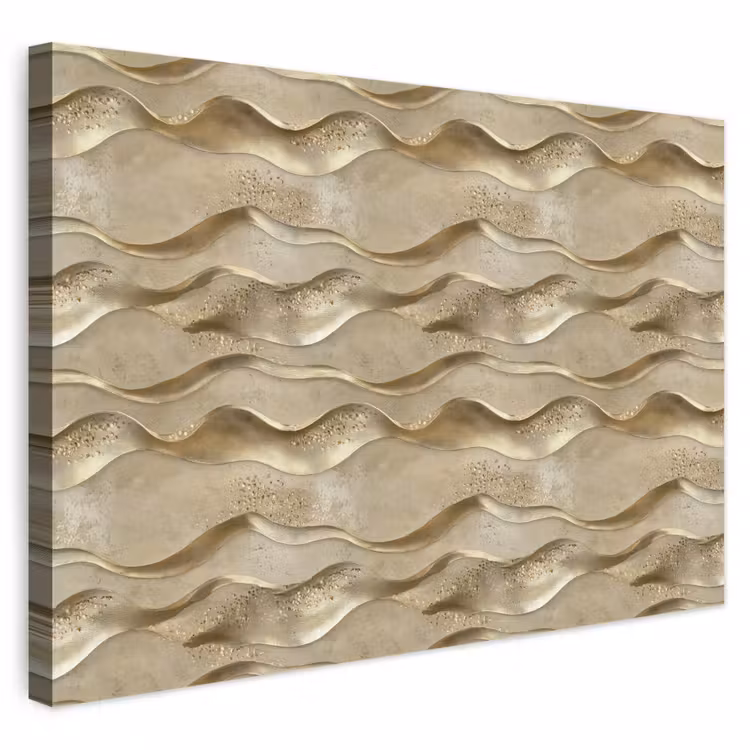 Buiten canvas - Golven - Patroon - Goud — 1