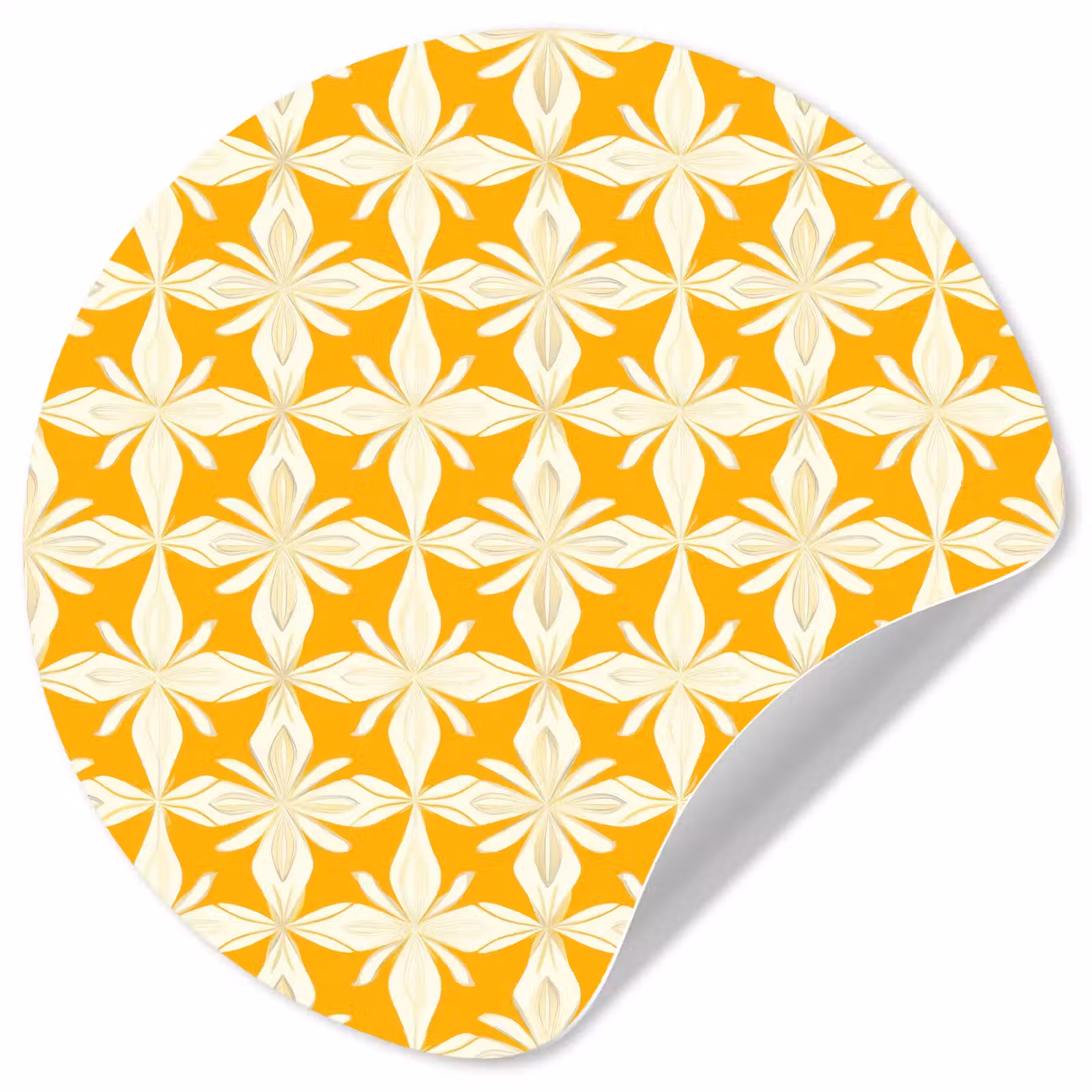 Behangcirkel - Patroon - Retro - Geel — 1