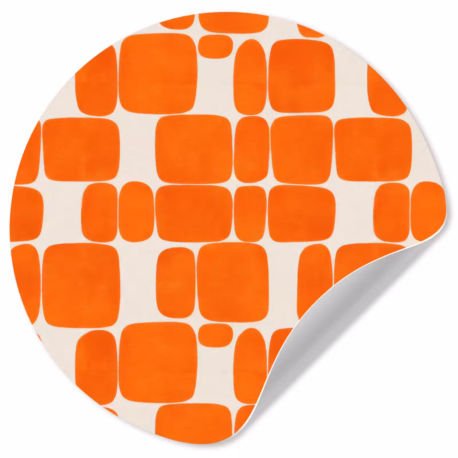 Behangcirkel - Patroon - Retro - Oranje — 1