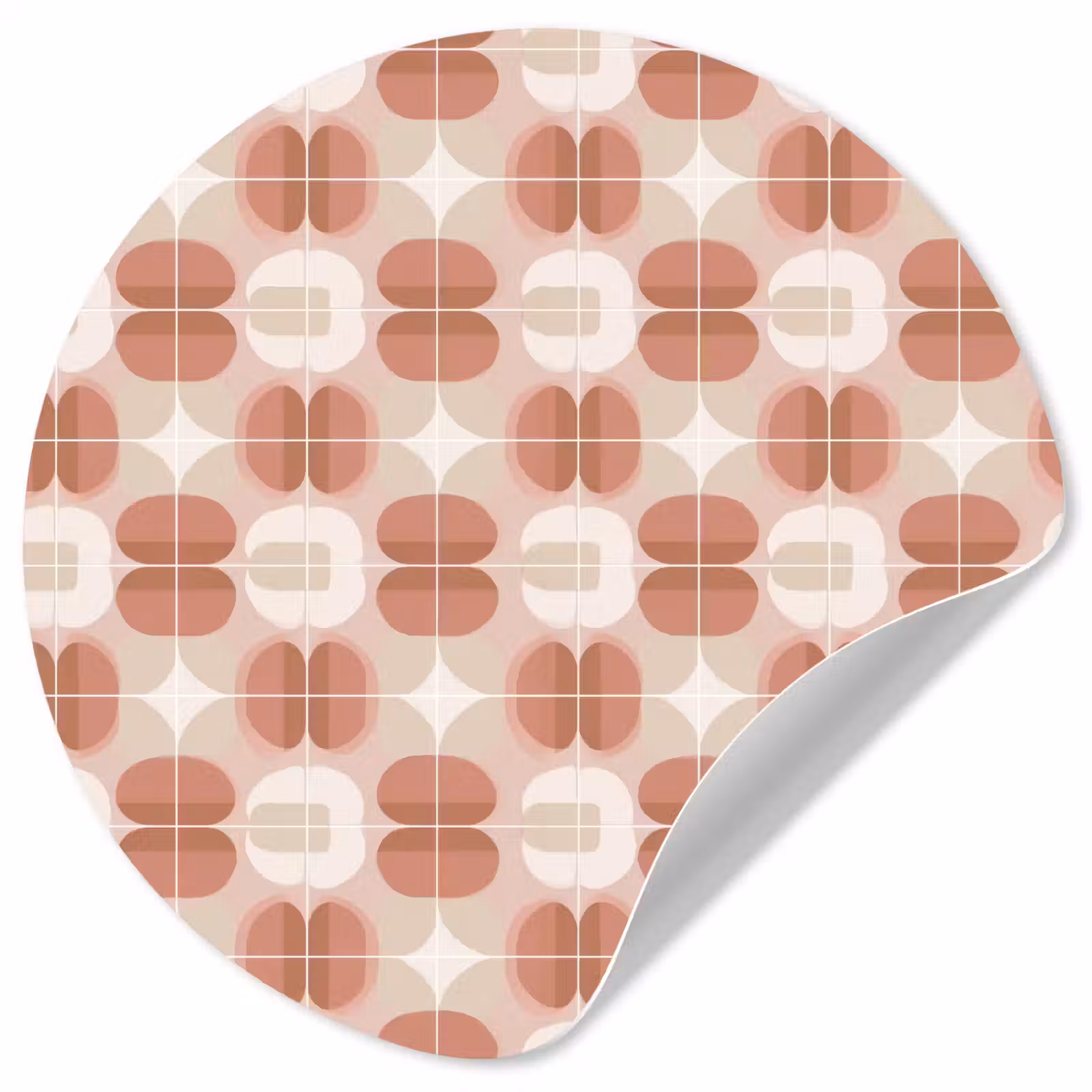 Behangcirkel - Retro - Klassiek - Roze — 1