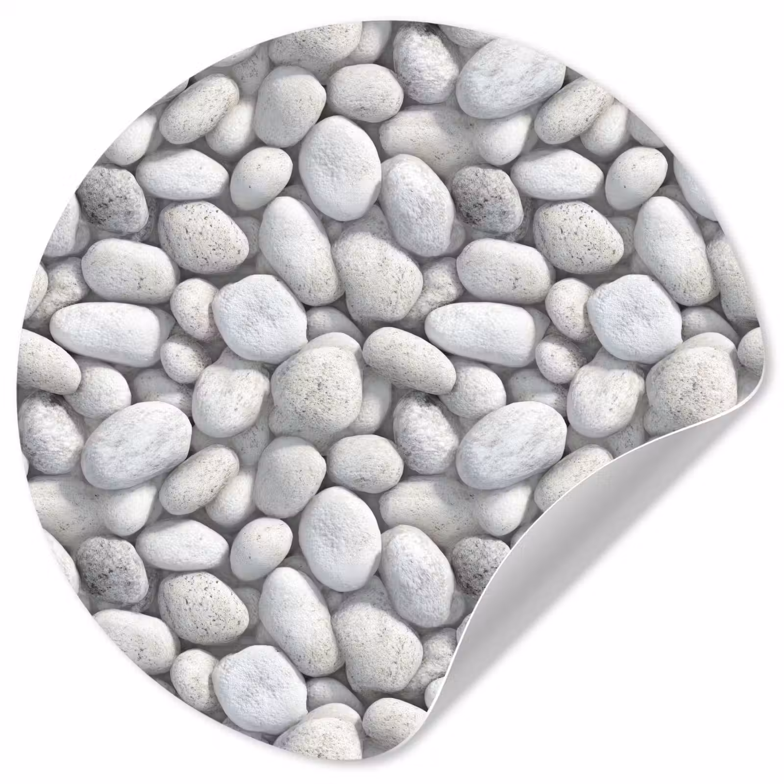 Behangcirkel - Steentjes - Grijs - Ovaal — 1