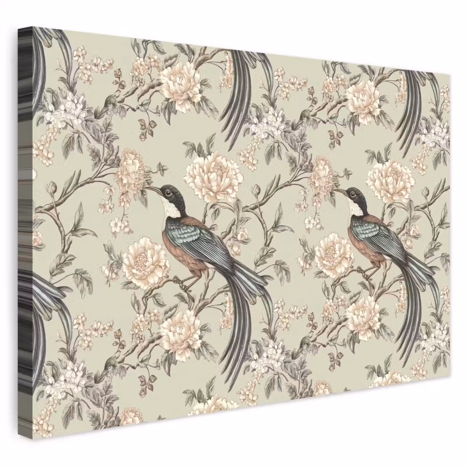 Buiten canvas - Bloem - Vogel - Kleurrijk — 1
