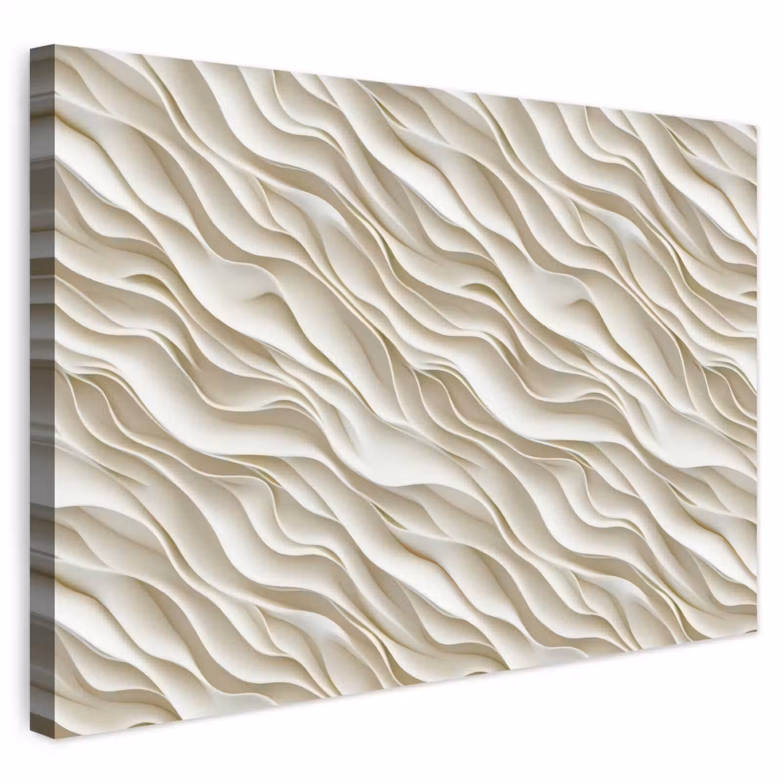 Buiten canvas - Golven - Wit - Minimalistisch — 1