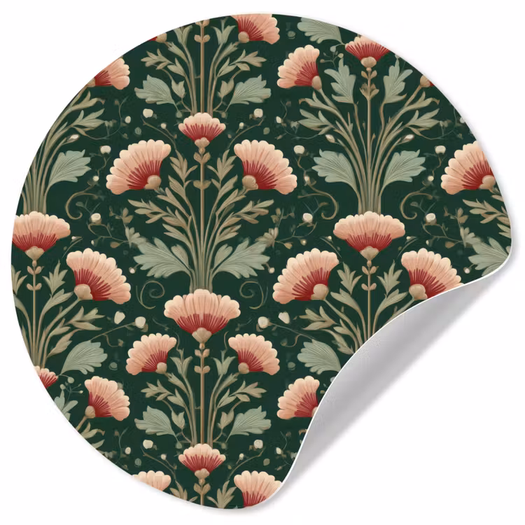 Behangcirkel - Patroon - Botanisch - Kleurrijk — 1